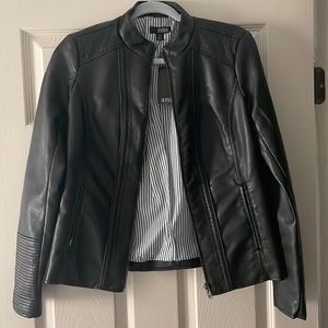Black faux leather jacket
